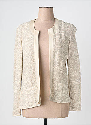Veste casual col rond beige JUMFIL femme