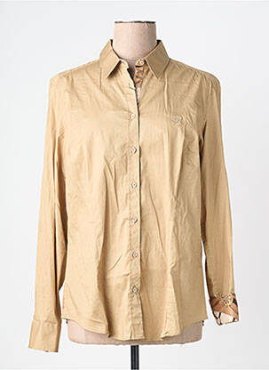 Chemisier coupe cintrée manches longues beige CARLA KOPS femme