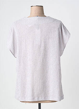 Top stretch manches courtes gris QUATTRO femme