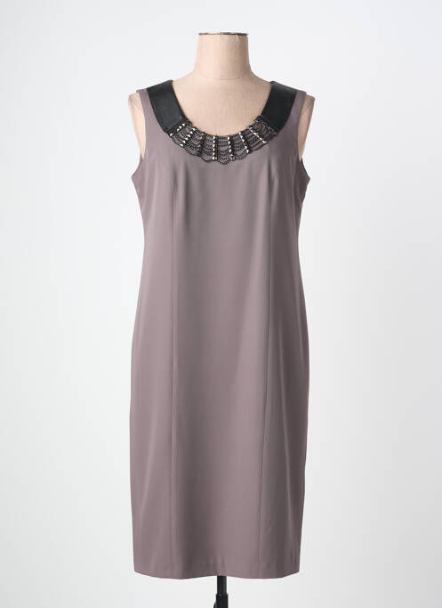 Robe mi-longue sans manche sans manche marron JUMFIL femme