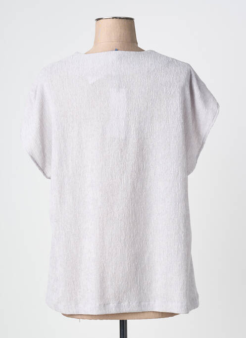 Top stretch manches courtes gris QUATTRO femme