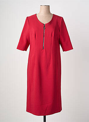 Robe mi-longue manches courtes manches courtes rouge JUMFIL femme