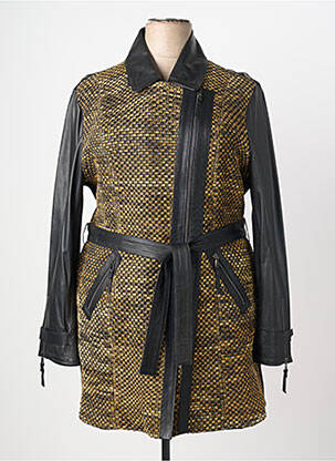 Manteau court manches longues sans capuche noir JUMFIL femme