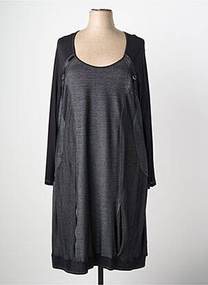 Robe mi-longue manches longues manches longues gris FRED SABATIER femme