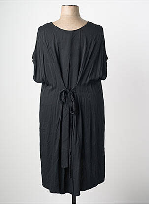 Robe mi-longue manches courtes manches courtes noir QUATTRO femme