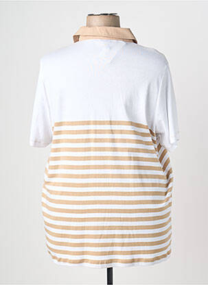 Polo coupe droite manches courtes beige JUMFIL femme