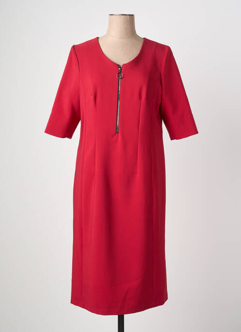 Robe mi-longue manches courtes manches courtes rouge JUMFIL femme