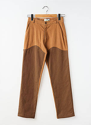 Pantalon chino tissage popeline taille ajustable marron PROSTYLE fille