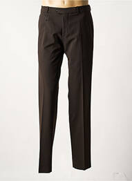 Pantalon droit fermeture zippée sous rabat avec crochet taille normale marron PROSTYLE homme