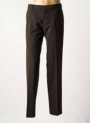 Pantalon droit fermeture zippée sous rabat avec crochet taille normale marron PROSTYLE homme