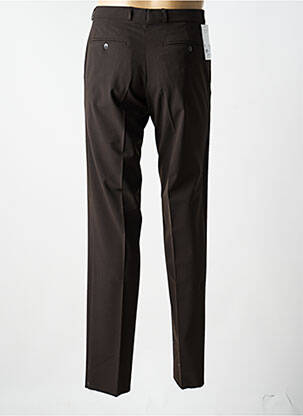 Pantalon droit fermeture zippée sous rabat avec crochet taille normale marron PROSTYLE homme