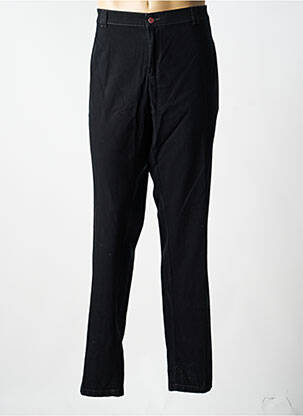 Pantalon chino tissage popeline taille normale noir BRUNO SAINT HILAIRE homme