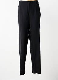 Pantalon droit fermeture zippée sous rabat boutonné noir CHRISTIAN MARRY femme