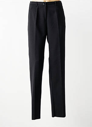 Pantalon droit taille à pinces taille haute noir JUMFIL femme