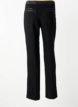 Pantalon droit tissage popeline taille normale noir JUMFIL femme