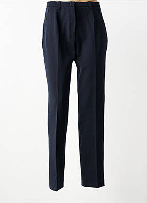 Pantalon droit taille à pinces taille haute bleu JUMFIL femme