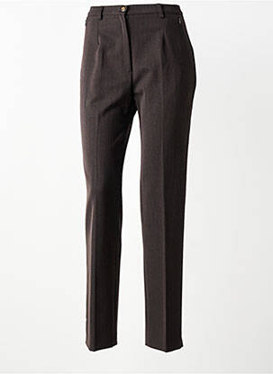 Pantalon slim taille haute taille haute marron JUMFIL femme