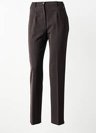 Pantalon slim poches taille haute marron JUMFIL femme