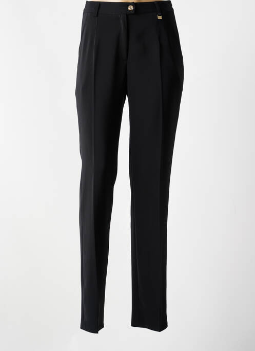 Pantalon slim taille élastique taille haute noir JUMFIL femme