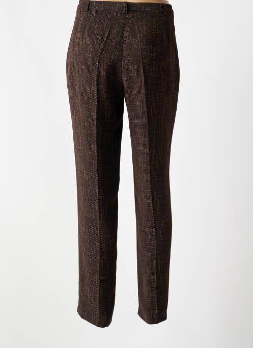 Pantalon slim taille élastique taille haute marron JUMFIL femme