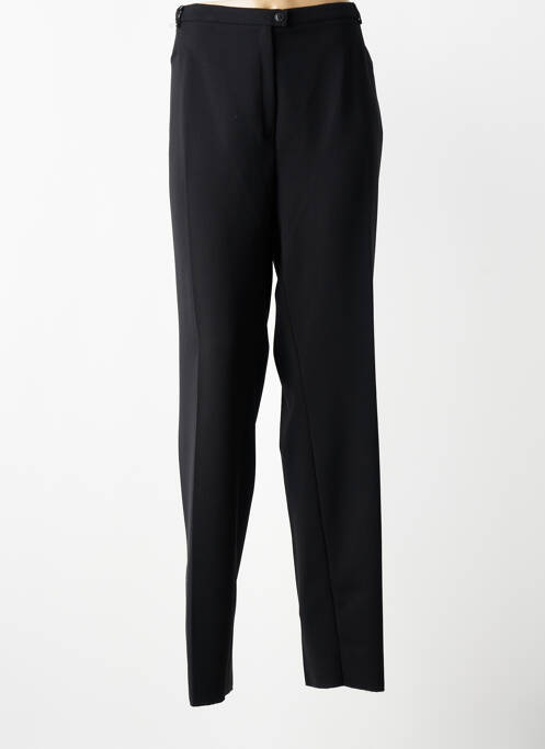 Pantalon droit fermeture zippée sous rabat boutonné noir CHRISTIAN MARRY femme
