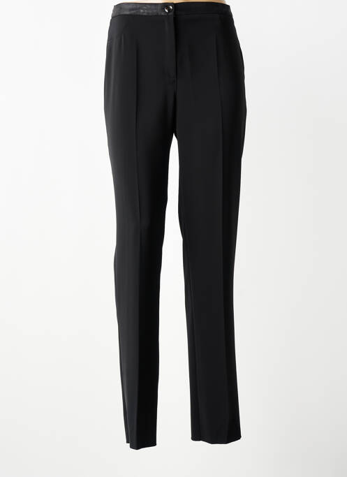 Pantalon droit fermeture zippée sous rabat boutonné noir JUMFIL femme