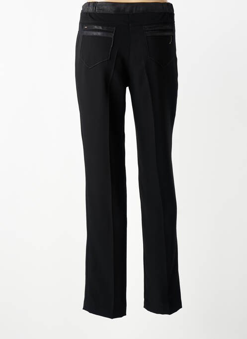 Pantalon droit tissage popeline taille normale noir JUMFIL femme