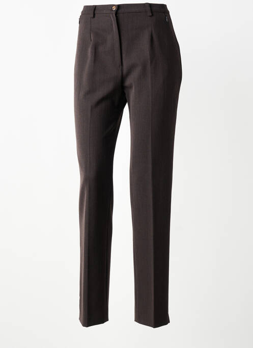 Pantalon slim poches taille haute marron JUMFIL femme