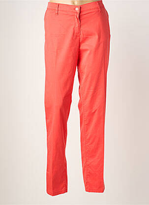 Pantalon chino tissage popeline taille normale rouge BRUNO SAINT HILAIRE femme