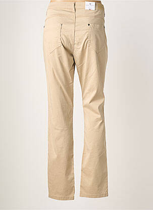 Pantalon slim tissage popeline taille normale beige BRUNO SAINT HILAIRE femme
