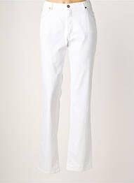 Jeans coupe slim taille normale taille normale blanc BRUNO SAINT HILAIRE femme