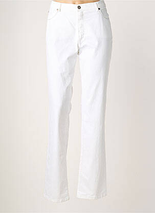 Jeans coupe slim taille normale taille normale blanc BRUNO SAINT HILAIRE femme