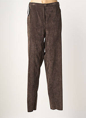 Pantalon droit stretch taille normale marron CHRISTIAN MARRY femme