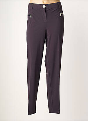 Pantalon slim stretch taille normale violet 3322 femme