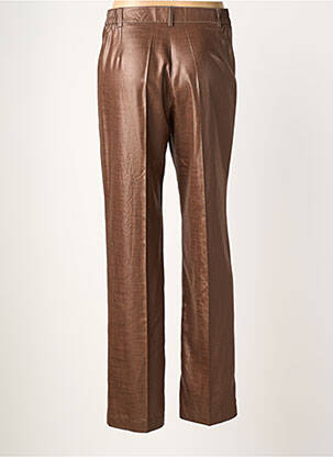 Pantalon droit taille à pinces taille haute marron JUMFIL femme