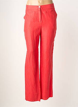 Pantalon droit taille élastique taille normale rouge JUMFIL femme
