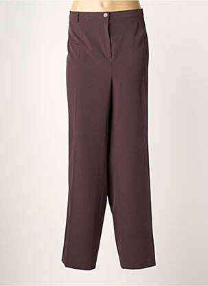 Pantalon droit taille élastique taille normale marron JUMFIL femme