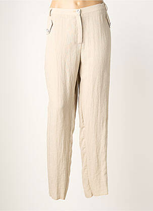 Pantalon droit taille élastique taille normale beige JUMFIL femme