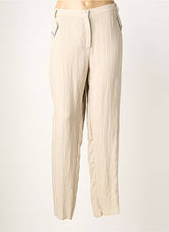 Pantalon droit tissage crêpe taille normale beige JUMFIL femme