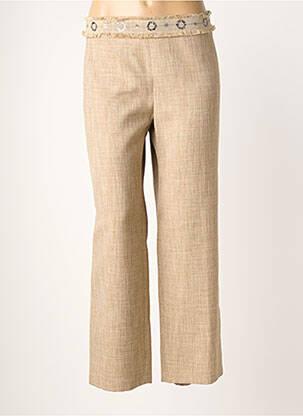 Pantalon droit taille à pinces taille normale beige JUMFIL femme