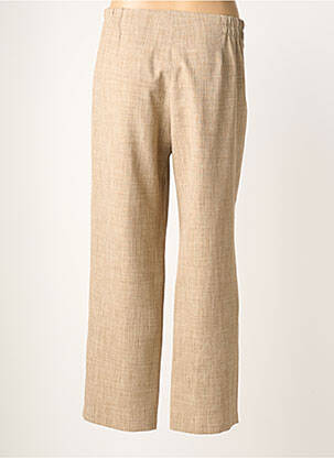 Pantalon droit taille à pinces taille normale beige JUMFIL femme