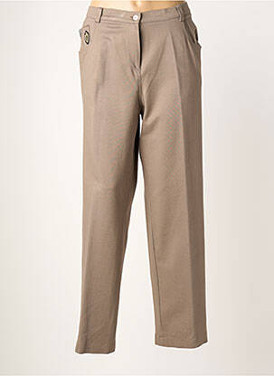 Pantalon droit stretch taille normale marron JUMFIL femme