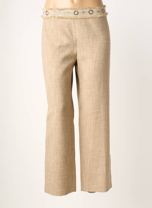 Pantalon droit taille à pinces taille normale beige JUMFIL femme