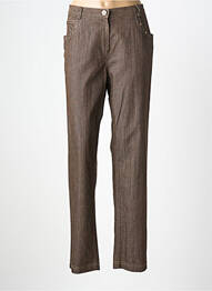 Pantalon droit stretch taille normale marron JUMFIL femme