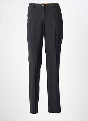Pantalon droit tissage popeline taille normale noir JUMFIL femme