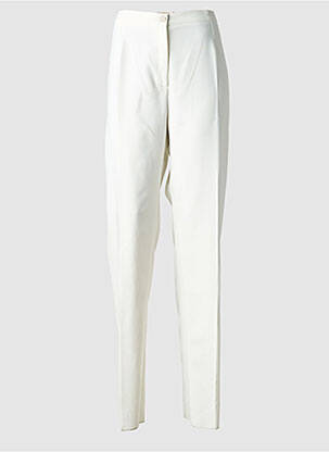 Pantalon droit taille élastique taille normale blanc JUMFIL femme