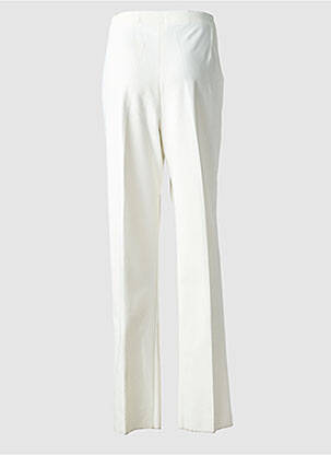 Pantalon droit taille élastique taille normale blanc JUMFIL femme