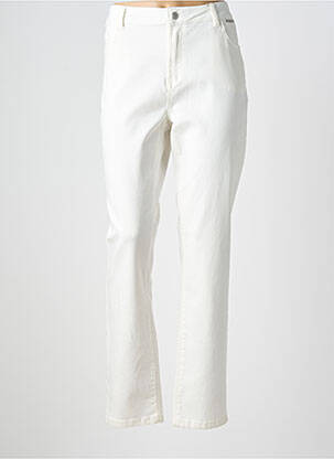 Pantalon droit stretch taille normale blanc DIANE LAURY femme