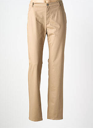 Pantalon droit stretch taille normale marron SAINT HILAIRE femme