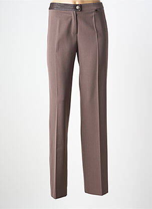 Pantalon droit stretch taille normale marron JUMFIL femme